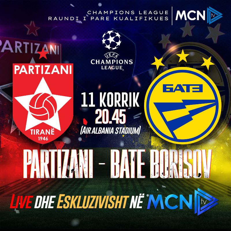 Prognóstico BATE Borisov FK Partizani Tirana - Liga Dos Campeões - 18/07/23